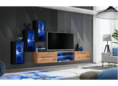 Woonkamermeubels Luxe woonwand Compleet designinterieur Houten meubels